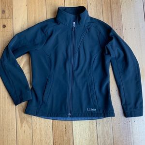 LL Bean Women’s S Medium- weight jacket in dark charcoal/ black